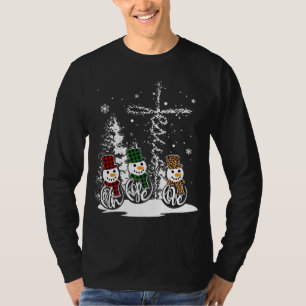 Jesus Faith Hope Liebe Snowman Funny Merry Xmas fü T-Shirt