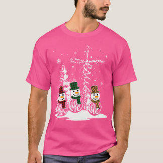 Jesus Faith Hope Liebe Snowman Funny Merry Xmas fü T-Shirt