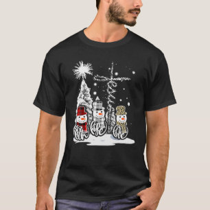 Jesus Faith Hope Liebe Snowman Funny Xmas für Chri T-Shirt