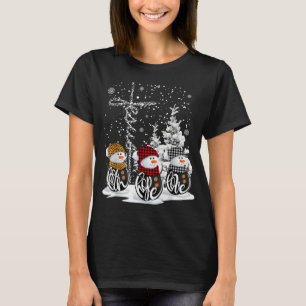 Jesus Faith Hope Liebe Snowman Funny Xmas für Chri T-Shirt