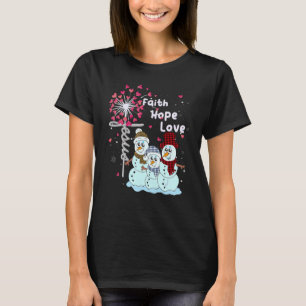 Jesus Faith Hope Liebe Snowman Red Karierten Xmas T-Shirt