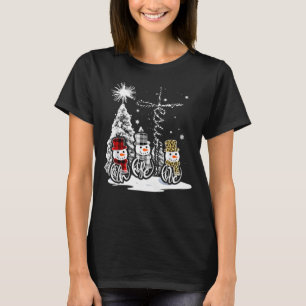 Jesus Faith Hope Liebe Snowman T-Shirt