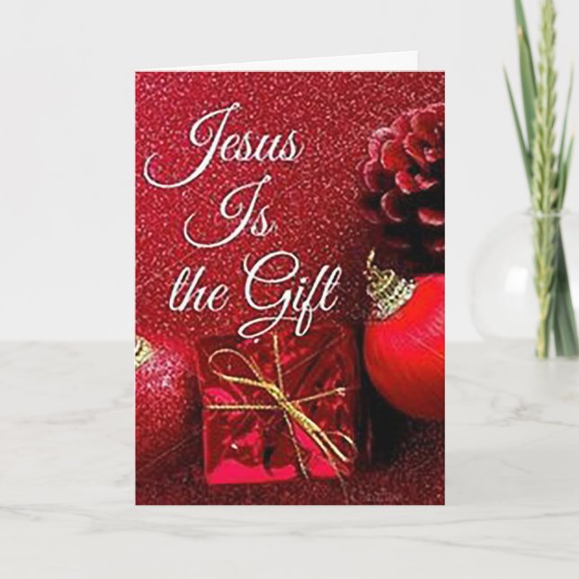 Jesus faltete Weihnachtsgrüßkarte Feiertagskarte (Vorderseite)