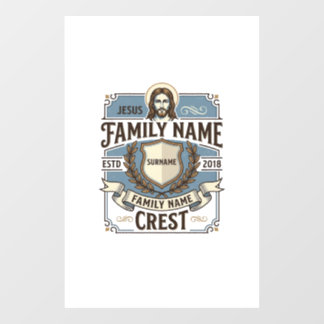 Jesus Familienname Wappen Jesus Familienname Wappe Fensteraufkleber