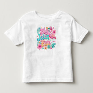 Jesus Fan mit Flamingo-Kleinkind-T-Shirt Kleinkind T-shirt