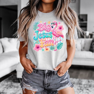 Jesus-Fan mit Flamingo-T-Shirt T-Shirt