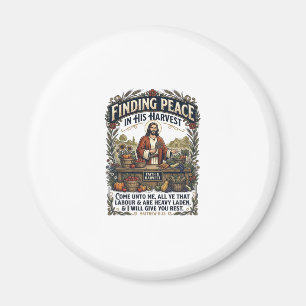Jesus Farmers Market Handmade Food Grafik T-Shirt Magnet