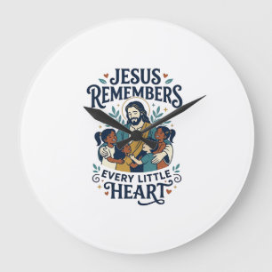 Jesus Fehlgeburt Trost Heilung T-Shirt Inspirat Große Wanduhr