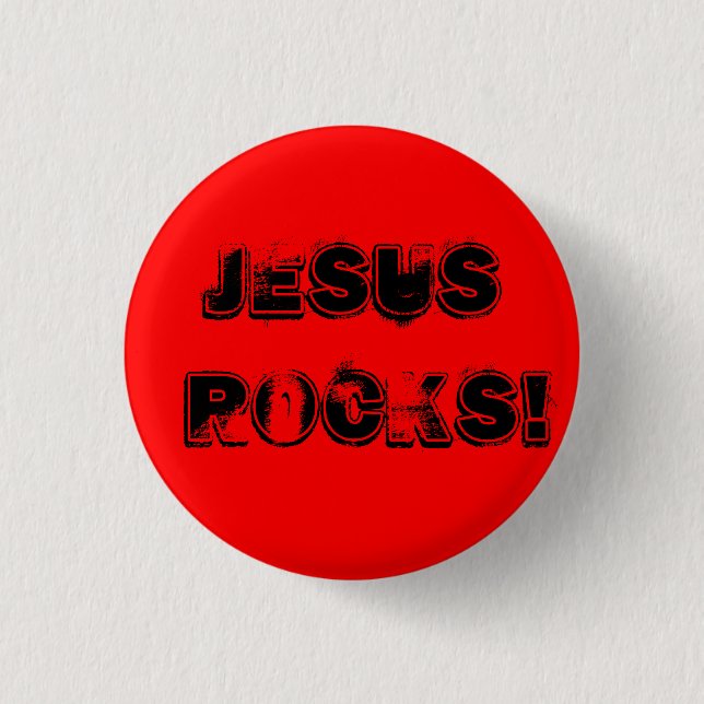 Jesus-Felsen! - Besonders angefertigt - Button (Vorderseite)