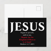 Jesus fing an zu predigen. Matthew 4:17