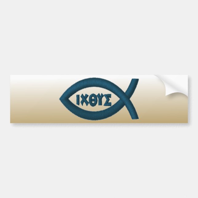 Jesus-Fisch-christliches Symbol Autoaufkleber (Vorne)