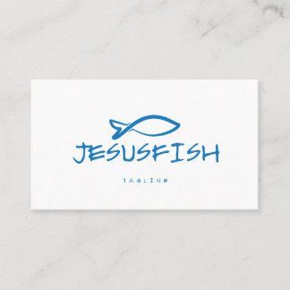 Jesus-Fisch-Geschäftskarten-Vorlage Visitenkarte