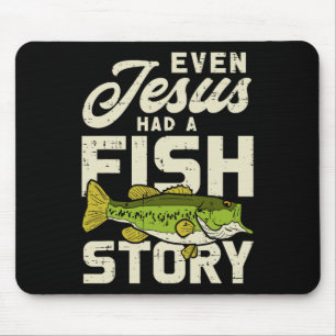 Jesus Fisch Geschichte Fischer Gott Christus Fisch Mousepad
