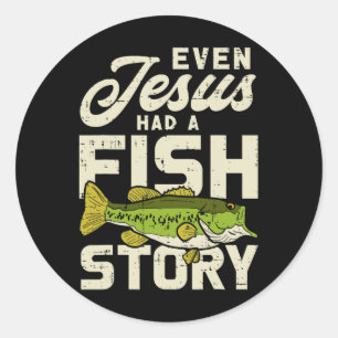 Jesus Fisch Geschichte Fischer Gott Christus Fisch Runder Aufkleber