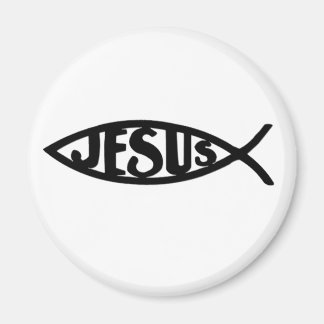 Jesus Fisch (Magnet Schwarz) Magnet