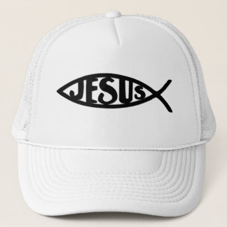 Jesus-Fische (Hut-Schwarzes) Truckerkappe