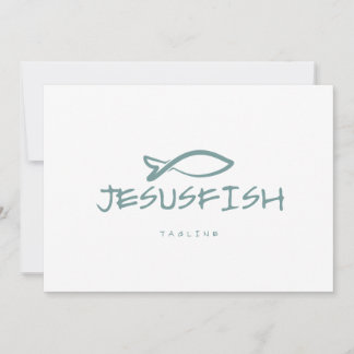 Jesus FISH Logo-Vorlage Einladung