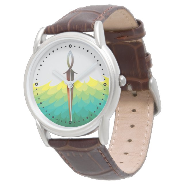 Jesus Fish Sword Armbanduhr (Schrägansicht)