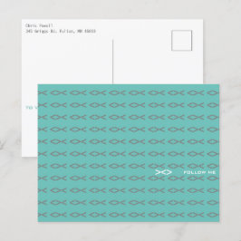 Jesus Fish Text Postkarte