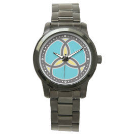 Jesus Fish Trinity Glass Logo Armbanduhr