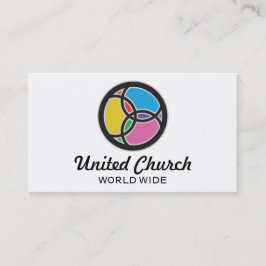 Jesus Fish Trinity Glass Multicologe Logo Visitenkarte