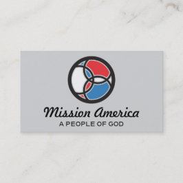 Jesus Fish Trinity Glass USA Logo Visitenkarte