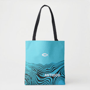 Jesus Fish Wavy Waters Tasche