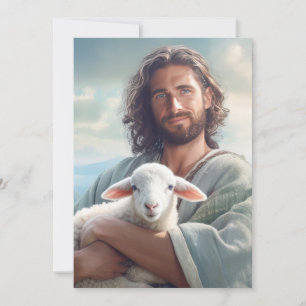 Jesus-Flachnotizkarte Einladung