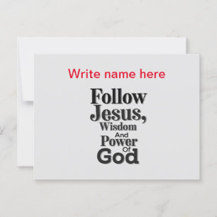 Jesus folgen personalisierte Postkarte