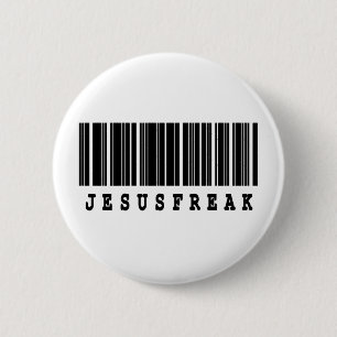 Jesus Freak Barcodedesign Button
