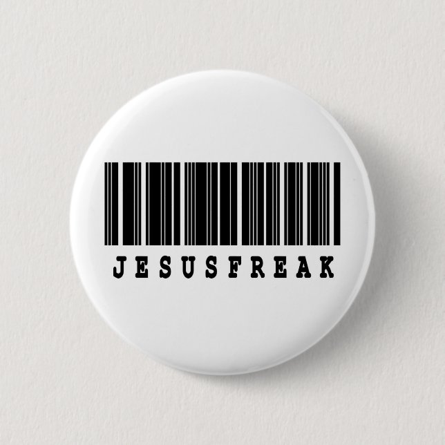 jesus freak Strichcode-Design Button (Vorderseite)