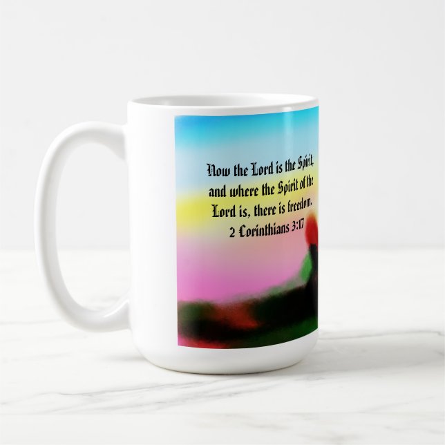 Jesus Freiheit  Kaffeetasse (Links)