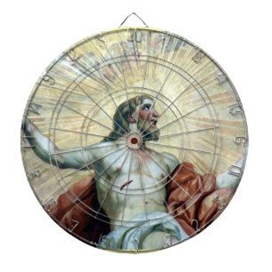 Jesus fresco dartscheibe