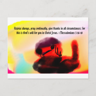 Jesus freue sich postkarte