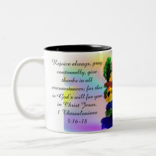 Jesus freue sich  zweifarbige tasse