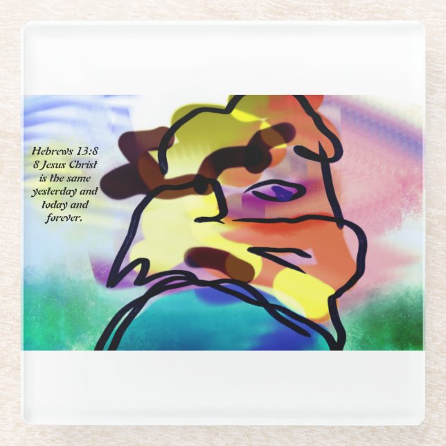 Jesus-Freund Glasuntersetzer (Vorderseite)