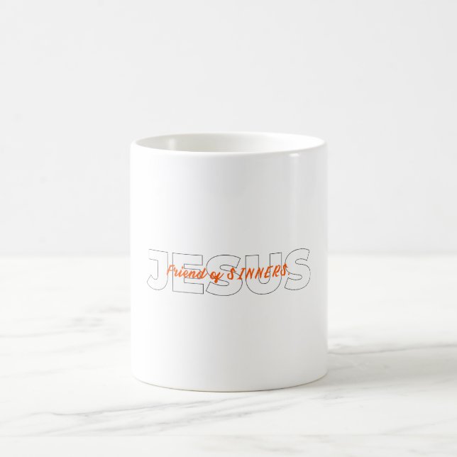 JESUS. Freund von SINNERS. Kaffeetasse (Mittel)