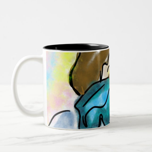 Jesus-Freund Zweifarbige Tasse (Links)
