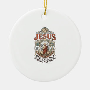 Jesus Frühkirche Symbol Ästhetik Jesus Frühkirche Keramik Ornament