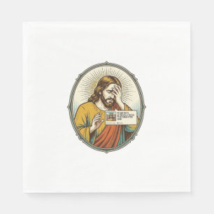 Jesus fügte der Geschichte statt direkter Nachrich Serviette