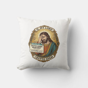Jesus fügte Spam Crypto-Gruppenchat Ärger Humor hi Kissen