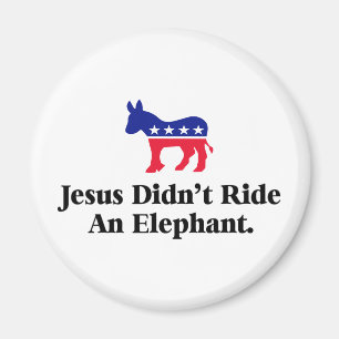Jesus fuhr keinen Elefanten - Anti Trump GOP Magnet