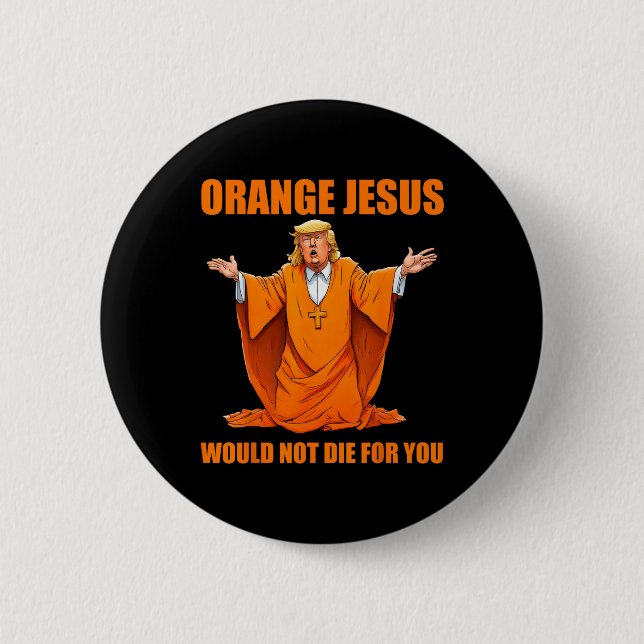 Jesus Funny Trump 2 Button (Vorderseite)