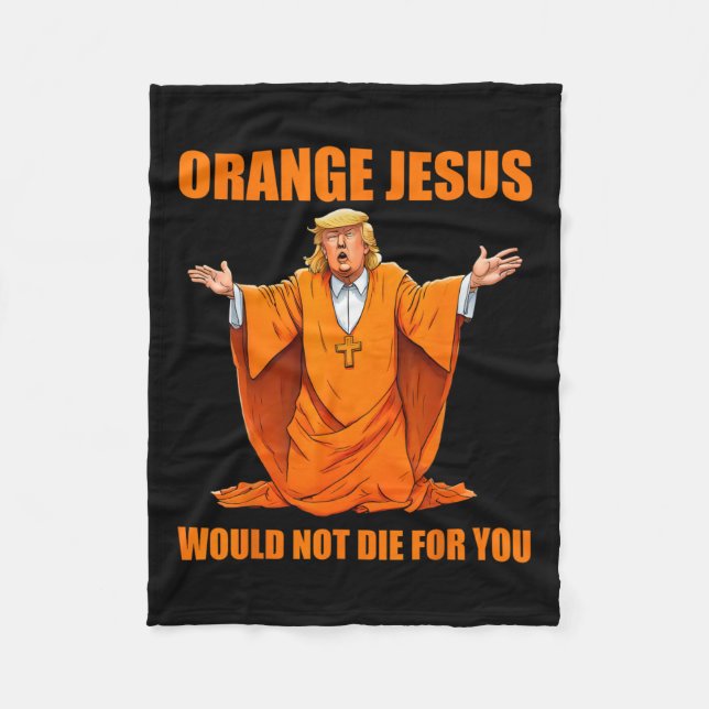 Jesus Funny Trump 2 Fleecedecke (Vorderseite)