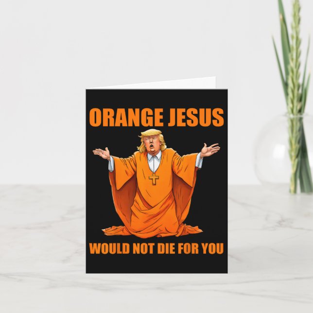 Jesus Funny Trump 2 Karte (Vorderseite)