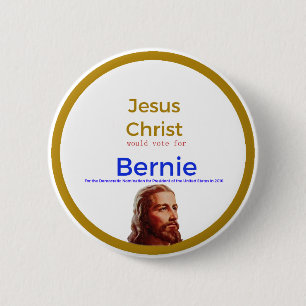 Jesus für Bernie Button