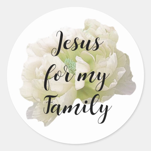 Jesus für meine Familie Rundaufkleber Runder Aufkleber (Vorderseite)
