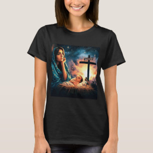 Jesus, Geboren zu Die, Kreuz, Weihnachten, Christl T-Shirt