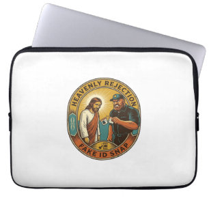 Jesus gefälschter Ausweis beschlagnahmt wütender T Laptopschutzhülle