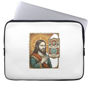 Jesus gefälschtes verifiziertes Häkchen Betrug Tro Laptopschutzhülle